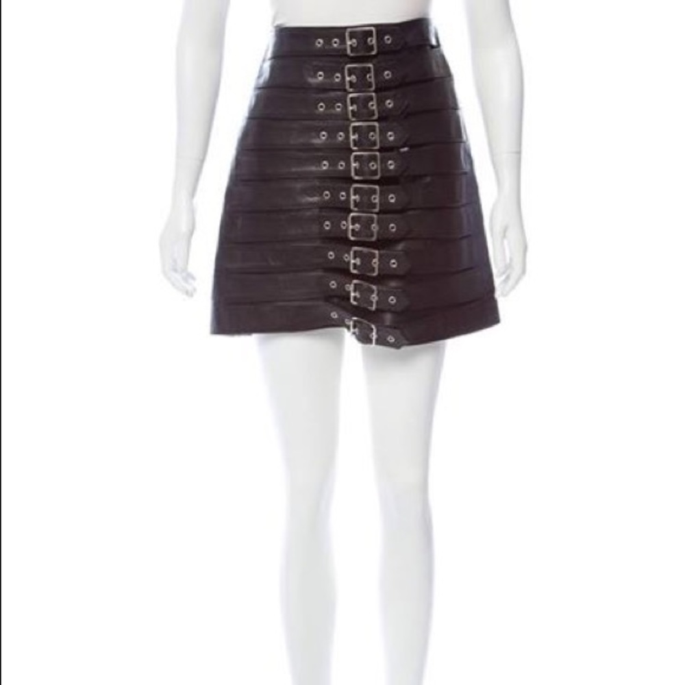 Saint Laurent FW13 Look 42 Mini Leather Skirt